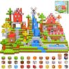 LionFuny 200PCS Magnetic Blocks,Magnetic Building Blocks Stacking Toys,Magnet Toys Building World Set, STEM Sensory Christmas Birthday Gift for Toddlers Boys Kids Age 3 4 5 6 7 8,Upgrade 1" Large Size