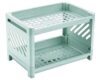 Lionhon Small 2-Tier Plastic Storage Shelf, 10" Wx 5" Hx 5" D Desktop Organizer Rack