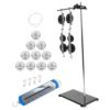 LIOOBO Multi-Functional Experiments Weights Mechanics and Hook for Physics Pulley Block Bracket Set, Sturdy Plastic and Iron Construction in Middle School Classrooms Teaching