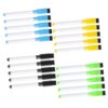 LIOOBO Water Based Whiteboard Markers Dry Erase Pens with Brush Eraser 40pcs Portable and Easy Erasability for Glass Board and Plastic Sign for Classroom and Drawing Use