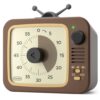 LIORQUE Visual Timer for Kids with Pause, 60 Minute Countdown Timer, Brown