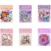 Lipfer 300 Pcs Flower Butterfly Stickers, Waterproof Colorful Butterflies Decals for Scrapbooking, Journal, Album, Phone Case, Laptop, Card Making DIY Crafts