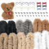 LipLopBest 12 Pieces Thick Jumbo Fur Pipe Cleaner 39 Inches Fluffy Pipe Cleaners Craft Kit Chunky Chenille Stems for Beginners DIY Craft Supplies Decorations
