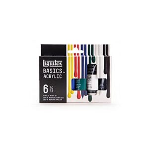 Liquitex BASICS Acrylic Paint Set, 6 x 22ml (0.74-oz) Tube Paint Set, Primary