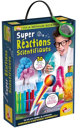 Lisciani - I'm A Genius - Super Reactions - 30 Science Experiments for Children Aged 8+ - Chemistry Box - Science Set for Kids - Science Educational Game - Gift Idea for Children
