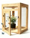 LITAITAI Butterfly Habitat Cage Kit Wood, Monarch Caterpillar Habitat, Mesh Butterfly Enclosure for Raising Butterflies, Insect Observation House for Caterpillar Growth & Hatching, Classroom, Garden