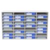 Literature Organizer, 36 Compartments,Mailboxes Slot with Removable Shelves