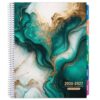 LITE TEACHER PLANNER - Aug 2026-Jul 2027, 8.5" x 11" Daily Weekly Monthly Organizers - Includes 7 Periods, Dated Calendar, Page Tabs, Bookmark, and Planning Stickers (Teal Gold Marble)