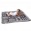 Little Dedi Organic Cotton Baby Play Mat – GOTS Certified 40x40 in Crawling Blanket, Montessori 3D Sensory Design, Reversible Tummy Time Mat, No Loose Threads, Machine Washable