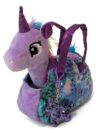 Little Jupiter Plush Pet Set w/Purse - Unicorn Stuffed Animals for Girls - Plush Toy Gift for Girls Ages 3-7 yrs (Light Purple Unicorn)