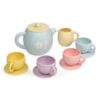 LITTLE RAWR Silicone Tea Set for Toddlers, 13 Piece Pretend Play Set