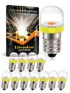 Litwisdom E10 LED Bulb 6V DC Amber Yellow 150LM for Flashlight, 12-Pack