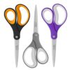 LIVINGO 8" Scissors All Purpose - 3 Pack Titanium Coated Shears for Office