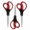 LIVINGO 8" Scissors All Purpose 3-Pack, Titanium Ultra Sharp for Office
