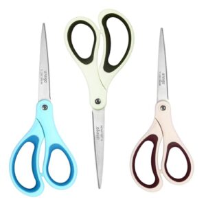LIVINGO 8" Scissors All Purpose 3 Pack for Office