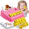 LIWIN LET'S GO! Toys for 3-8 Year Olds Girls, Matching Letter Spelling Games for Kids Ages 3-8 Preschool Learning Educational Toys for Kids Birthday Gifts for 3-8 Year Olds Girls Pink