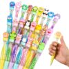 LiYiQ 24 PCS Fidget Spinner Pens Cute Fun Pens Kawaii Panda, Capybara, Penguin, Frog and Puppy Shape Cool Ballpoint Pens for Office Home Present