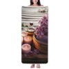 LKVNSWERT Aromatherapy Spa Bath Towel Super Absorbent Soft Coral Velvet Towels Microfiber Beach Towels 27 x 55 Inch