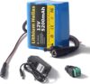 LKWPOW 12V 5200mAh Rechargeable Lithium Battery Pack with 12.6V Charger, 3A Max DC Output Portable Battery for RC Car, Boat, Robot, LED Light Strip, CCTV Camera, DIY Project