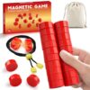 LLESSOO Magnet Chess Game Magnet Game with String, Strategy Board Games for Family, Party, Travel & Camping, Games for Kids 8-12 & Adults, 20 Chess Pieces, String and Storage Bag