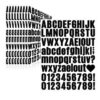 Llewyn 910 Pcs 10 Sheets Letter Stickers,Self Adhesive Waterproof 1 Inch Mailbox Numbers Vinyl Stickers,Alphabet Decals for Water Bottle,Window,Door,Classroom,Car,Laptop,Scrapbook (Black, 1 Inch)
