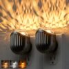 L LOHAS LED Night Lights Plug into Wall, 2 Pack 3CCT Projector Night Light with Dusk to Dawn Sensor, 180° Rotatable Plug, Dimmable Night-Lights for Bathroom Hallway Room Decor