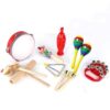 LLTCMAOYI Baby Wooden Percussion Musical Instruments, Montessori Music Teaching AIDS (9 Pieces)