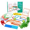 LLTCMAOYI Sticks and Rings Shape Building Puzzle, Shape Cognition Toy