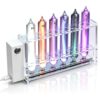Llxgyd 6 Rare Gas Glass Tubes, Rare Gas Glow Demonstration Set, with Excitation Base, He/ne/ar/kr/xe/n2, for Physics Chemistry Education
