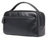 LLzyx Travel Wash Bag Vintage Leather Toiletry Organizer Makeup Case Cosmetic Holder Storage Pouch with Handle for Brushes Briefcase