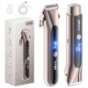 Lmpil Bikini Trimmer for Women, Dual Head Electric Razor, ChampagneMetallic