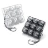 Lnidpd 2pcs Keyboard Fidget Toy, Keychain 9-in-1 Silent and Loud Decompression Button Finger Clicker Office Stress Relief Pass Time Toys Gifts for Adults Asmr Anxiety Autism
