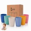LNTPIP Wheat Straw Colored 6 Pack Kids Cups 12 OZ