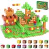 Lnyofz Magnetic Blocks - 80Pcs Building Cubes Adventure Game Set, Building Blocks STEM Sensory Creative Toys Games for Kids Boys & Girls