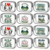 Locmeo 12 Pcs Golf Makeup Bags Golfer Cosmetic Bag Gifts Waterproof Golf Accessories Goodie Snack Clear PVC Travel Toiletry Pouch with Zipper for Women Player Team Party