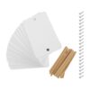LOCZUK Acrylic Basket Label Tags for Storage Bins with Cable Ties and Nails, White Removable Labels for Laundry Rooms and Kitchen Storage, Easy Categorization and Multi-Purpose Use