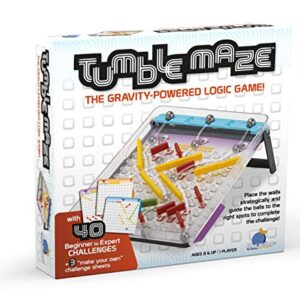 Logic Puzzle Game, Award Winning, Solo-Play Brain Teaser, for Kids Teens Adults Family Game Nights, 40 Fun Puzzles to Solve, Ages 8+, Tumble Maze by Blue Orange Games