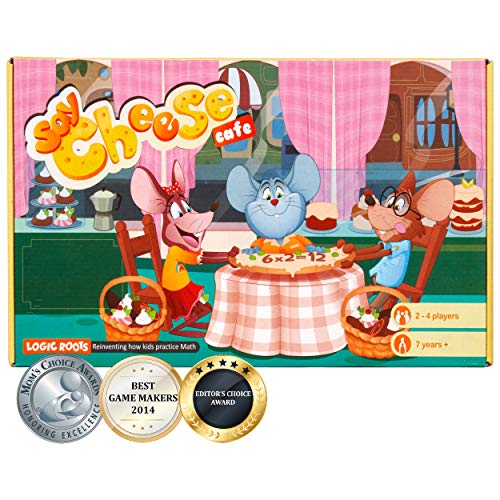 Logic Roots Multiplication and Division Game - Fun Math Board Game, Easy Start STEM Toy, Educational Gift for Kids (Girls & Boys), Homeschoolers, Grade 1 and Up (Say Cheese Cafe) 2 Bundle
