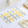 Loismood Checkered Bath Mat Fun Bathroom Mat Non Slip and Super Absorbent Bathroom Rug Machine Wash Mat for Tub, Bedroom and Washing Room (Yellow, 31"x20")