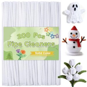LOKUNN Pipe Cleaners, 200 PCS Pipe Cleaners Craft Supplies Solid Color