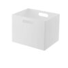LOLLCITY White Storage Box with Handles, Open Top Organizer Bin