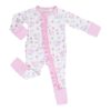 LollyBanks Baby Pajamas, Lightweight Baby Girl Romper with 2-Way Zipper, 95% Viscose from Bamboo and 5% Spandex, Soft Long Sleeve Sleepers, Snug Fit Infant Romper for 3-6 Months (Swan Print)