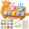 LOMAGTI Preschool Learning Math Toy for Toddlers, Silicone Counting Board with Number Tracing | Montessori Educational Math Manipulatives Number Counting Blocks for 3 Year+ Boys Girls Gifts