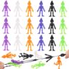 LOMIMOS 50PCS Halloween Stretchy Skeleton Toys,Stretchy Pumpkin Man Halloween Party Favors for Kids Trick or Treat Goody Bag Pinata Filler Classroom Prize