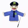 LOMTRATS Family Hand Puppets for Kids,Includes Teacher, Policeman, Farmer, Pirate, Detective, etc. with Movable Open Mouths,Perfect for Storytelling,Teaching,Festival Gifts,1 PCS with Joystick