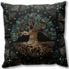 LOMYSOALI Tree of Life Throw Pillow Cover 18 x 18 Inch,Double-Sided Decorative Cushion Cover,Soft Polyester Pillow Case for Boho Living Room,Meditation Room,Bedroom and Spiritual Home Décor