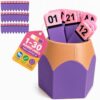 londyx Pencil Number Counting Set - Counting Pencil Set Classroom Math Manipulative 1-30, Reusable Classroom Organization and Sequencing Board for Learning, Preschool and Elementary (Purple)