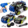 LONGET Take Apart Toys, Learning 3 in 1 Take Apart Car Toys with Tools and Power Drill, DIY Assembly Car with Realistic Sounds and Lights,Great Gifts for Kids Boys Girls 3 4 5 6 Years Old