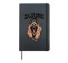 Long Haired Shepherd Cartoon Pet Dog Breed Belgian Tervuren Hardcover Journal, Black