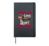Long on Love Short on Legs Dachshund Doxie Valentine's Day Hardcover Journal, Black